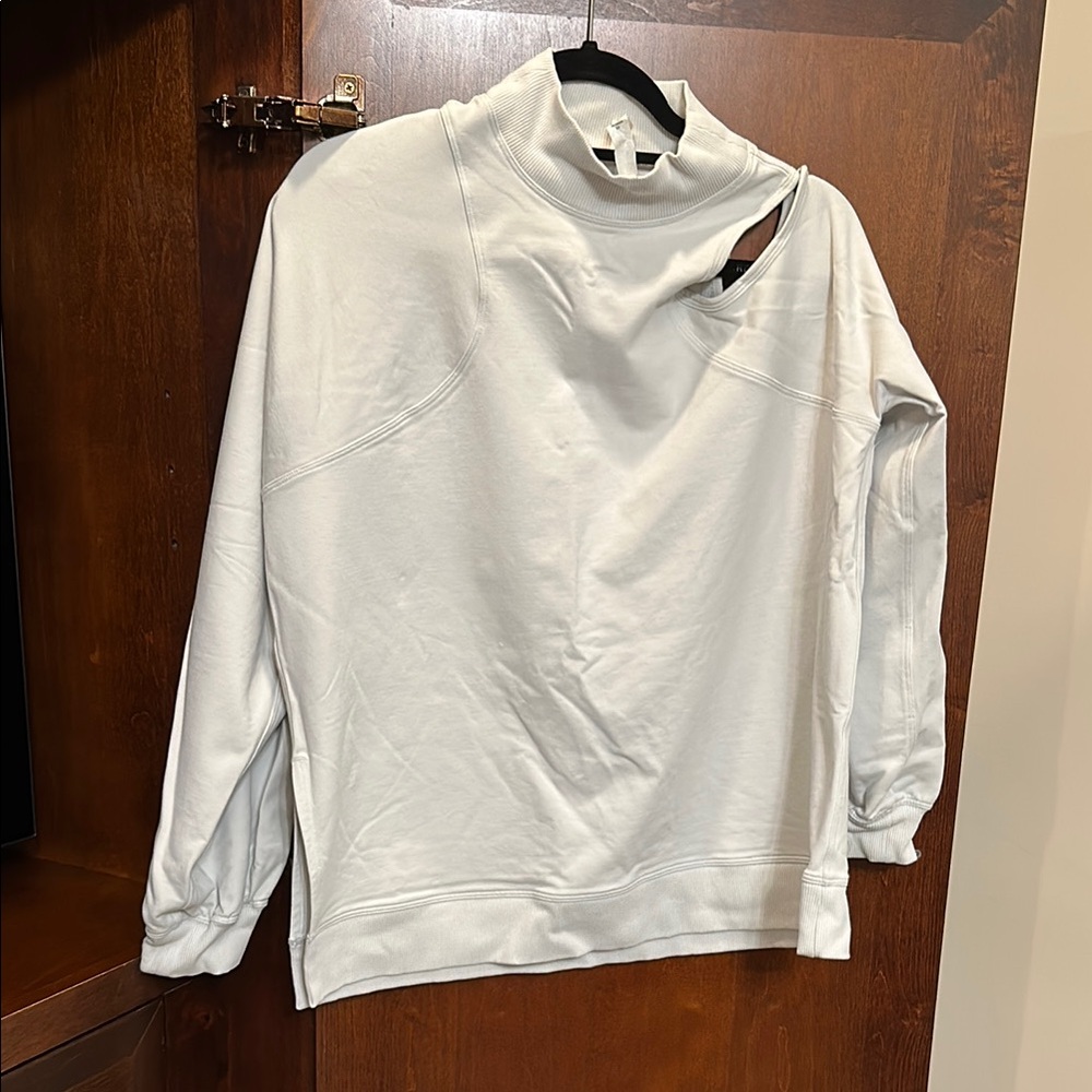 Lululemon pearl gray  Turtleneck Sweatshirt with Cutout